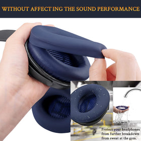 SOULWIT ear pads installed on Bose QC35 headphones demonstrating renewed comfort