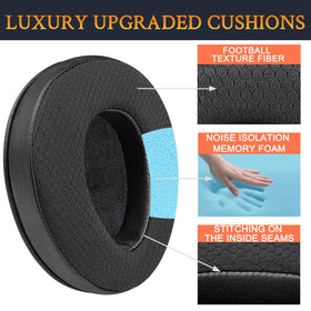 SOULWIT earpads installed on Sony headphones demonstrating proper fit and seal