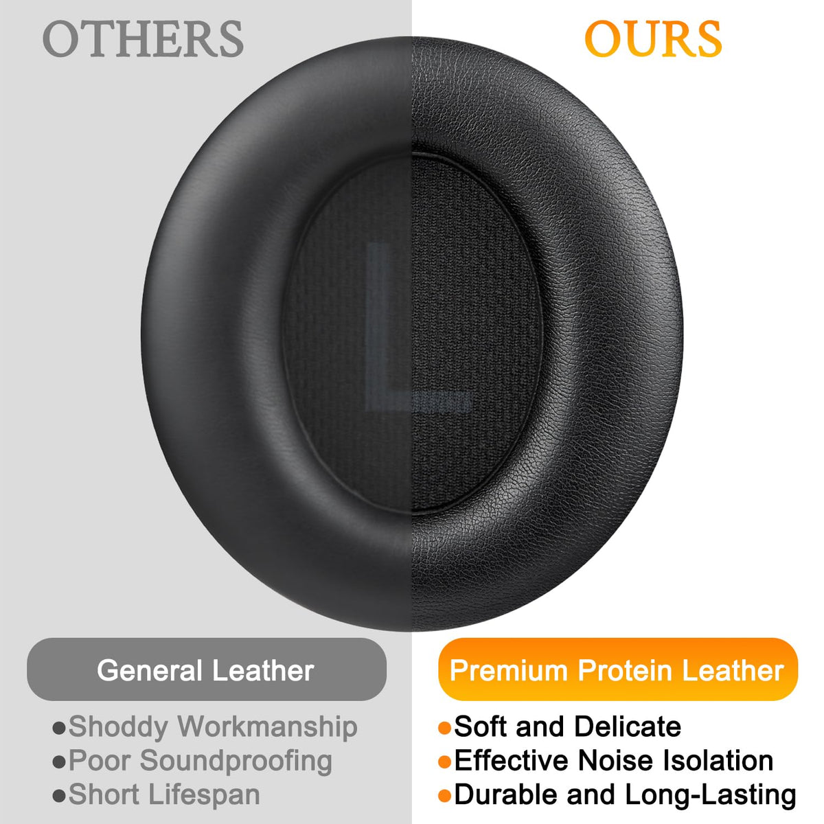 SOULWIT ear pads installed on Space Q45 headphones restoring seal and comfort