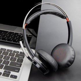 SOULWIT ear pads installed on Voyager Focus headset restoring comfort and look