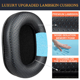 SOULWIT lambskin ear pads for M40x fit, plush comfort for long sessions.