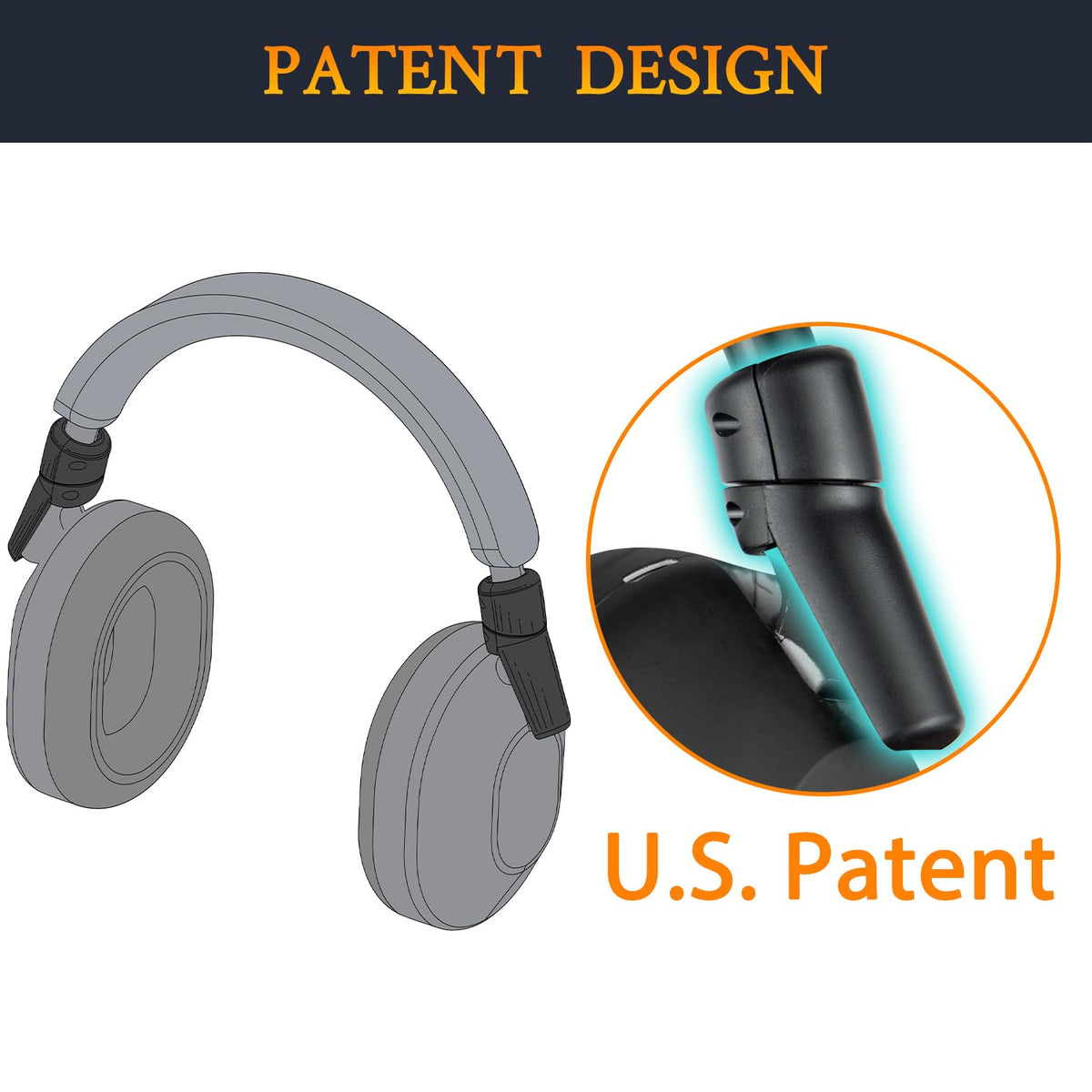 SOULWIT headphones folded with new connector showing neat foldability benefit