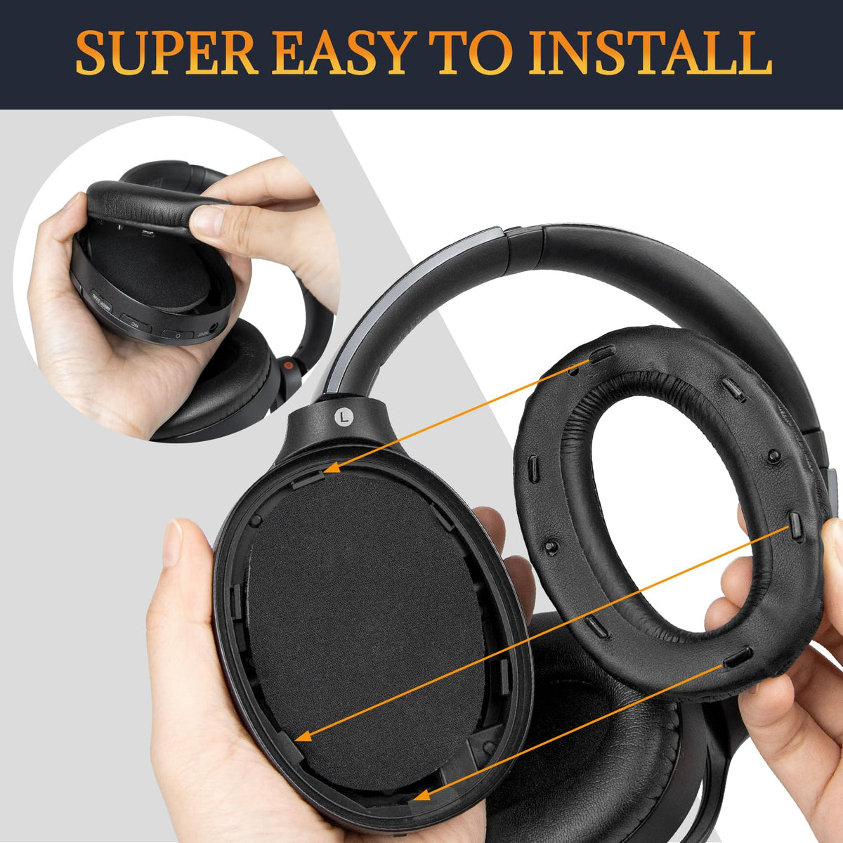 SOULWIT like-new appearance for compatible headphones after replacement.