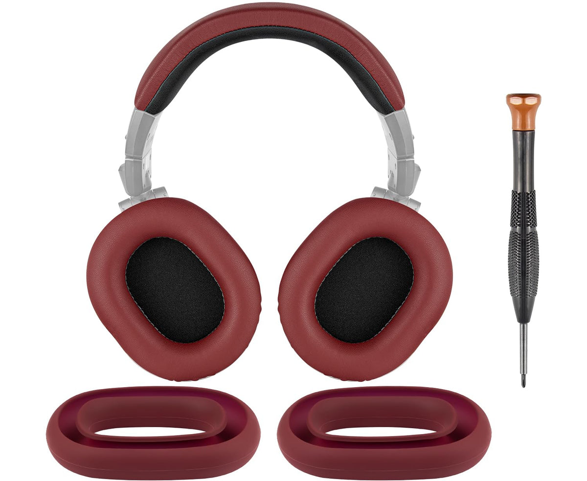 SOULWIT M50 earpads burgundy for enhanced comfort and isolation.