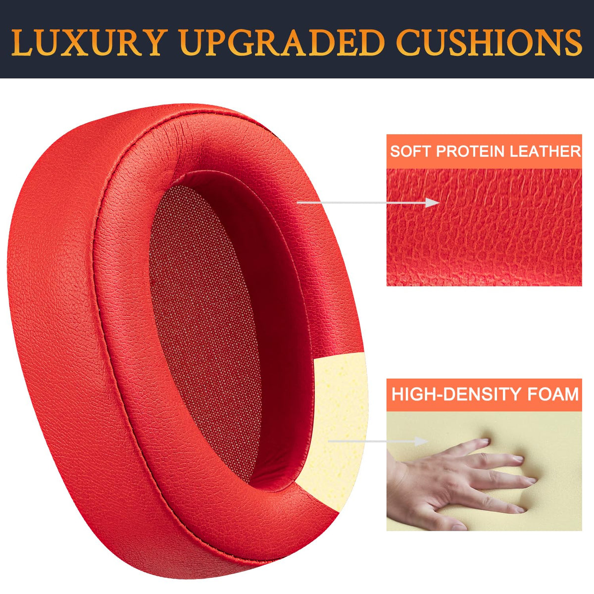 SOULWIT memory-foam ear pads cushion ears and seal softly for immersive listening.