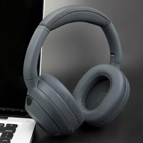SOULWIT earpads closeup showing noise isolation foam for Sony ULT WEAR, reducing ambient distractions.