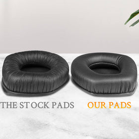 SOULWIT black earpads on desk with headphones, refreshed look