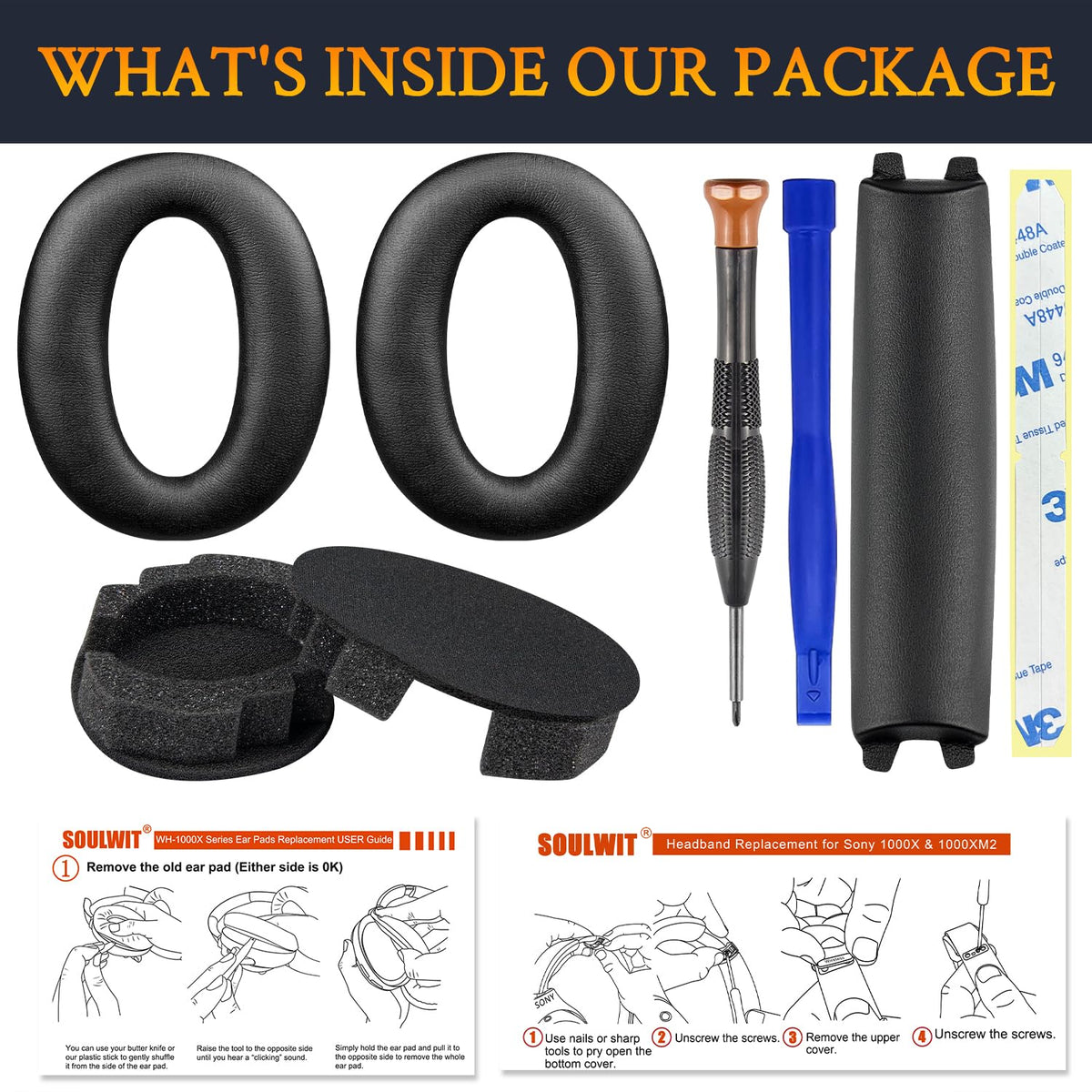 SOULWIT protein leather ear-pads, premium feel and durability