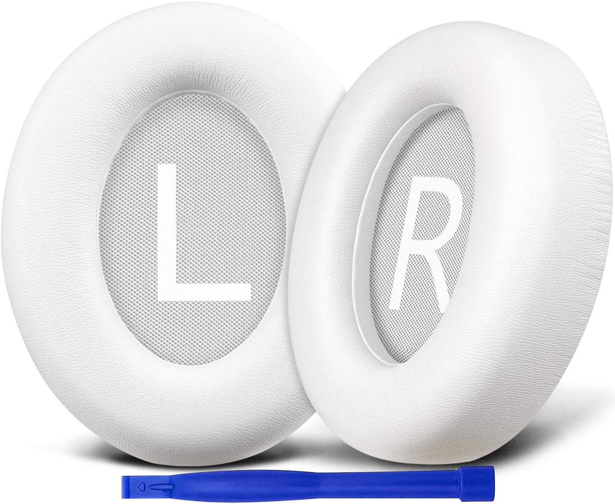 SOULWIT protein leather ear pads for Bose 700, white, enhanced comfort