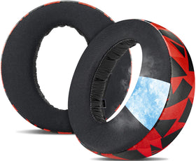 SOULWIT PS5 Pulse 3D earpads in red storm with cooling gel for cooler ears.