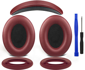 SOULWIT QC15 earpads burgundy for comfortable, sealed listening