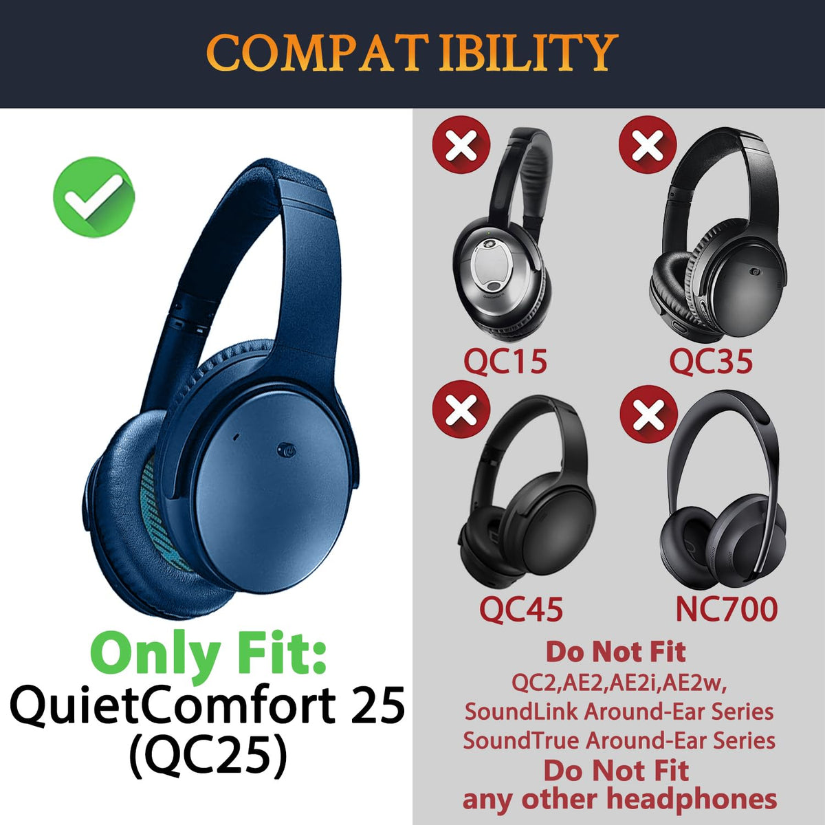SOULWIT QC25 headband 3D-printed replica for comfort