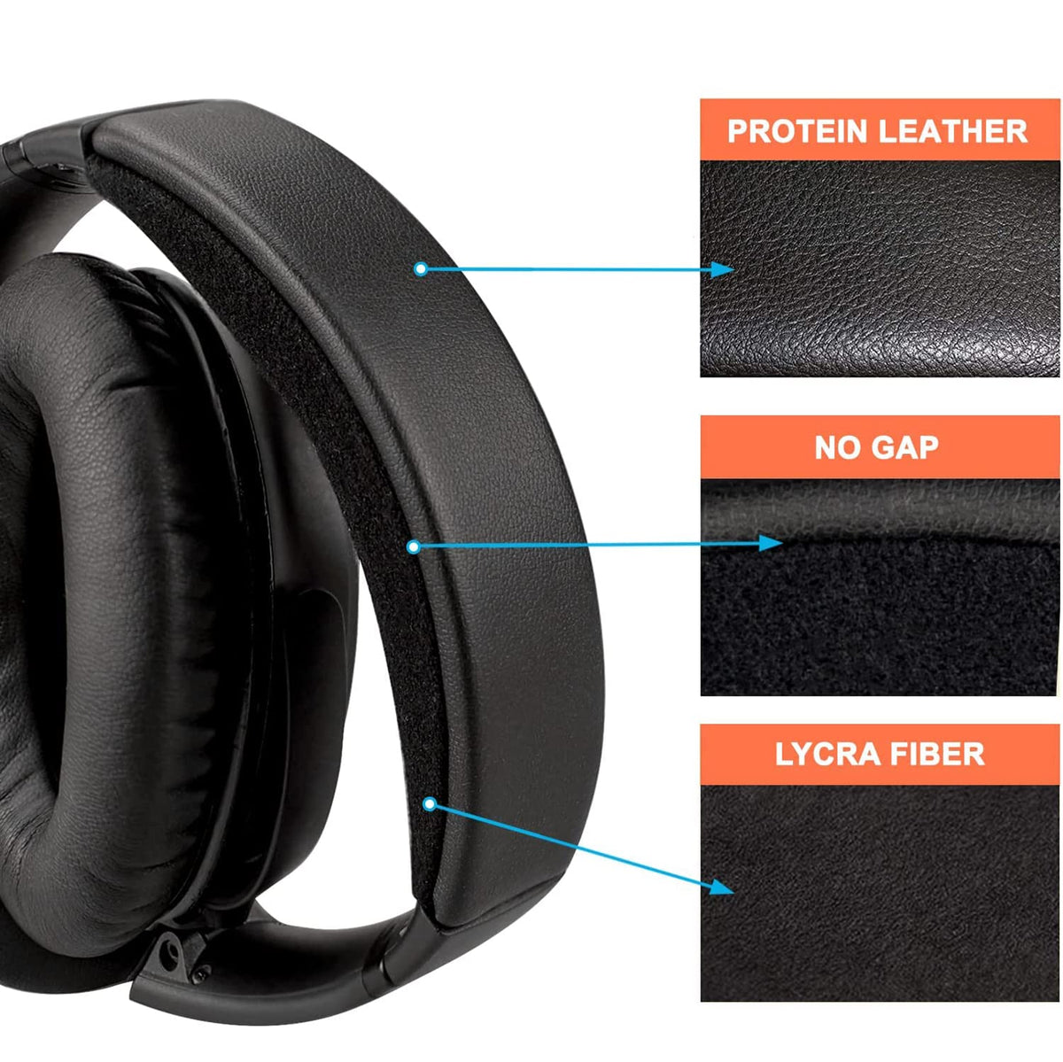 SOULWIT headband before and after demonstrates refreshed look and improved comfort.