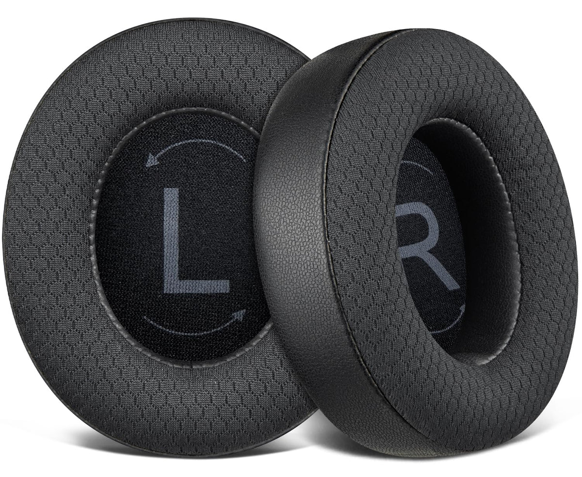SOULWIT Raycon earpads front view in black, showcasing fresh design and comfort focus