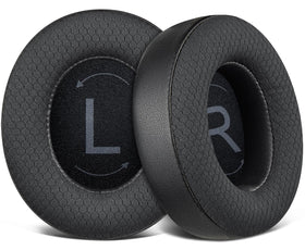 SOULWIT Raycon earpads front view in black, showcasing fresh design and comfort focus