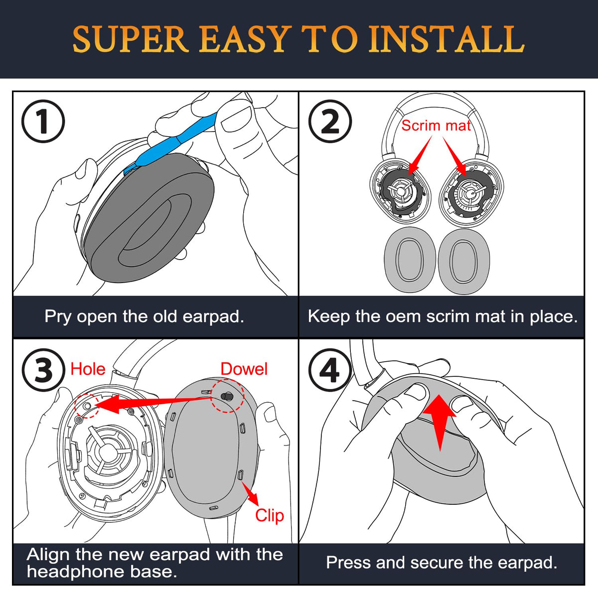 SOULWIT replacement cushions for Sony ULT WEAR strengthen sound clarity and comfort.