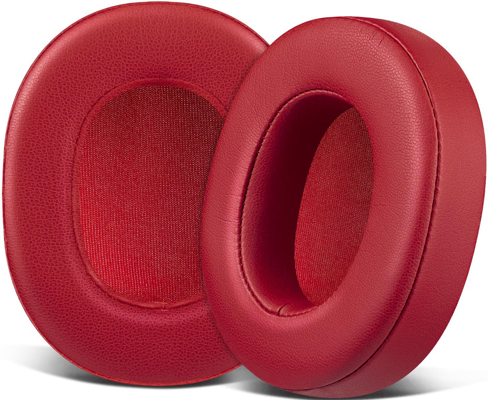 SOULWIT replacement earpads close-up reveal premium protein leather for comfort and noise isolation.