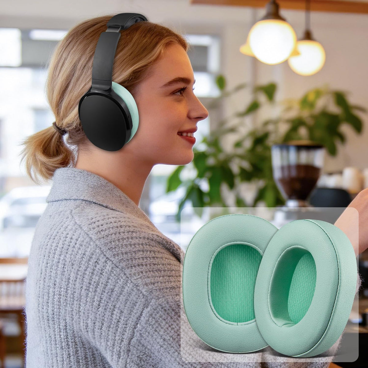 SOULWIT Hesh 540 ear pads close-up, enhanced noise isolation and durability