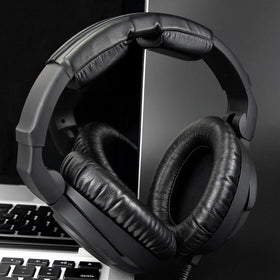 SOULWIT HMD300 Pro earpads close up leather showcasing softer protein leather