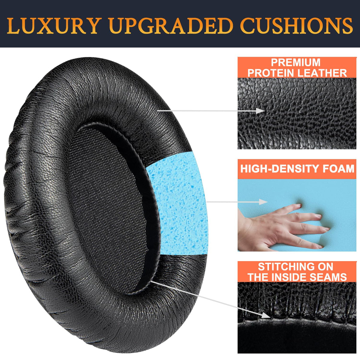 SOULWIT HMD300 Pro earpads memory foam close up for comfort