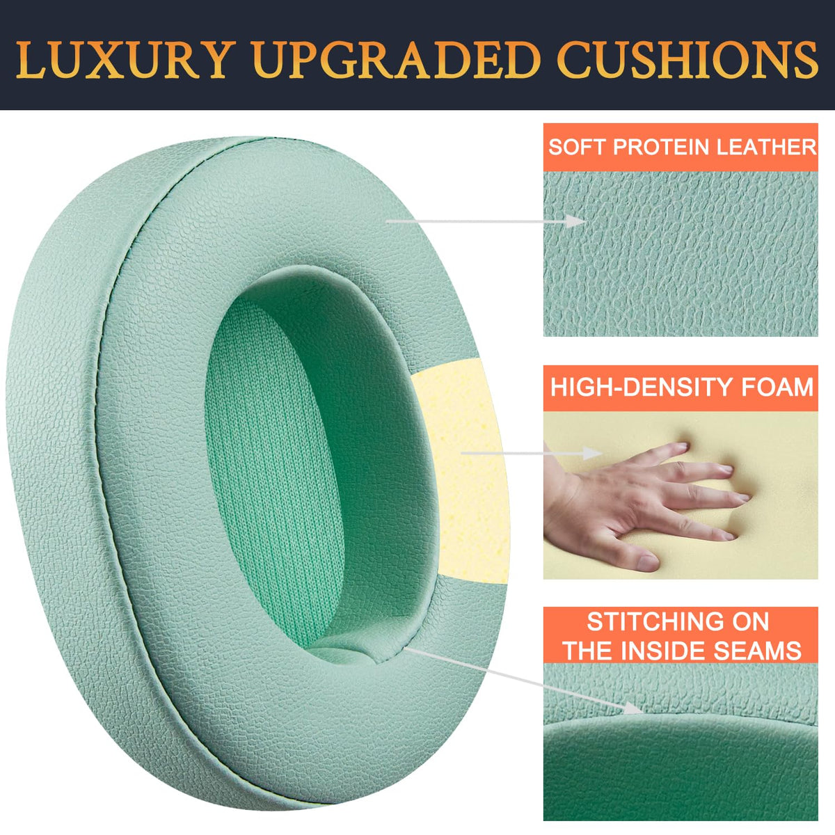 SOULWIT Venue ANC ear pads close-up, refreshed look and comfort