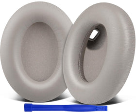 SOULWIT replacement earpads for WH-1000XM4 with grey finish, easy upgrade to comfort