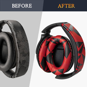 SOULWIT size comparison beside QC35 headphones, helps confirm compatibility