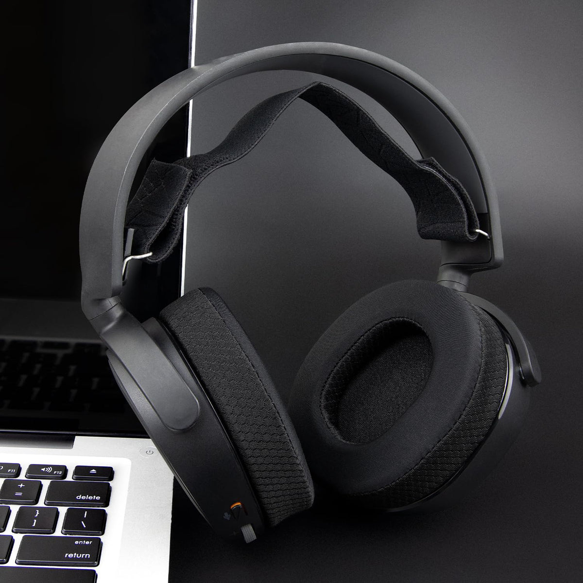 SOULWIT side profile mounted on SteelSeries headset for restored comfort and sound