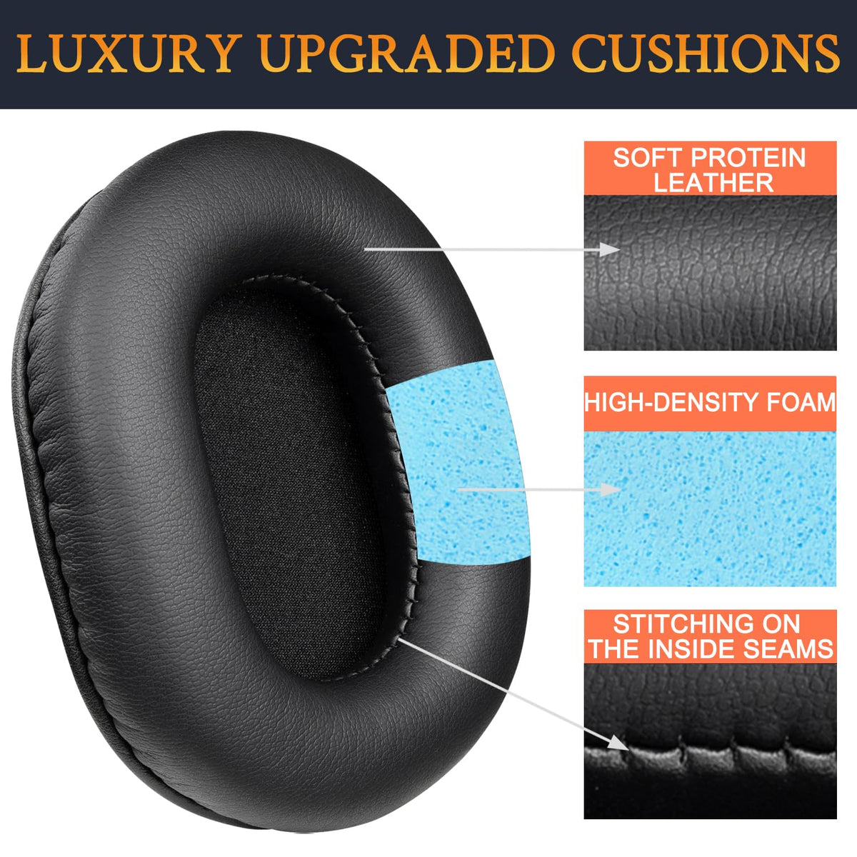 SOULWIT thin silicone protector fitted on earpad to block sweat