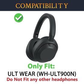 SOULWIT soft high-density foam earpads detail for Sony ULT WEAR, enhancing all-day comfort.