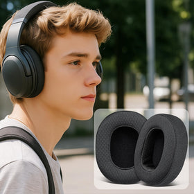 Close-up of soft-touch mesh foam from SOULWIT earpads