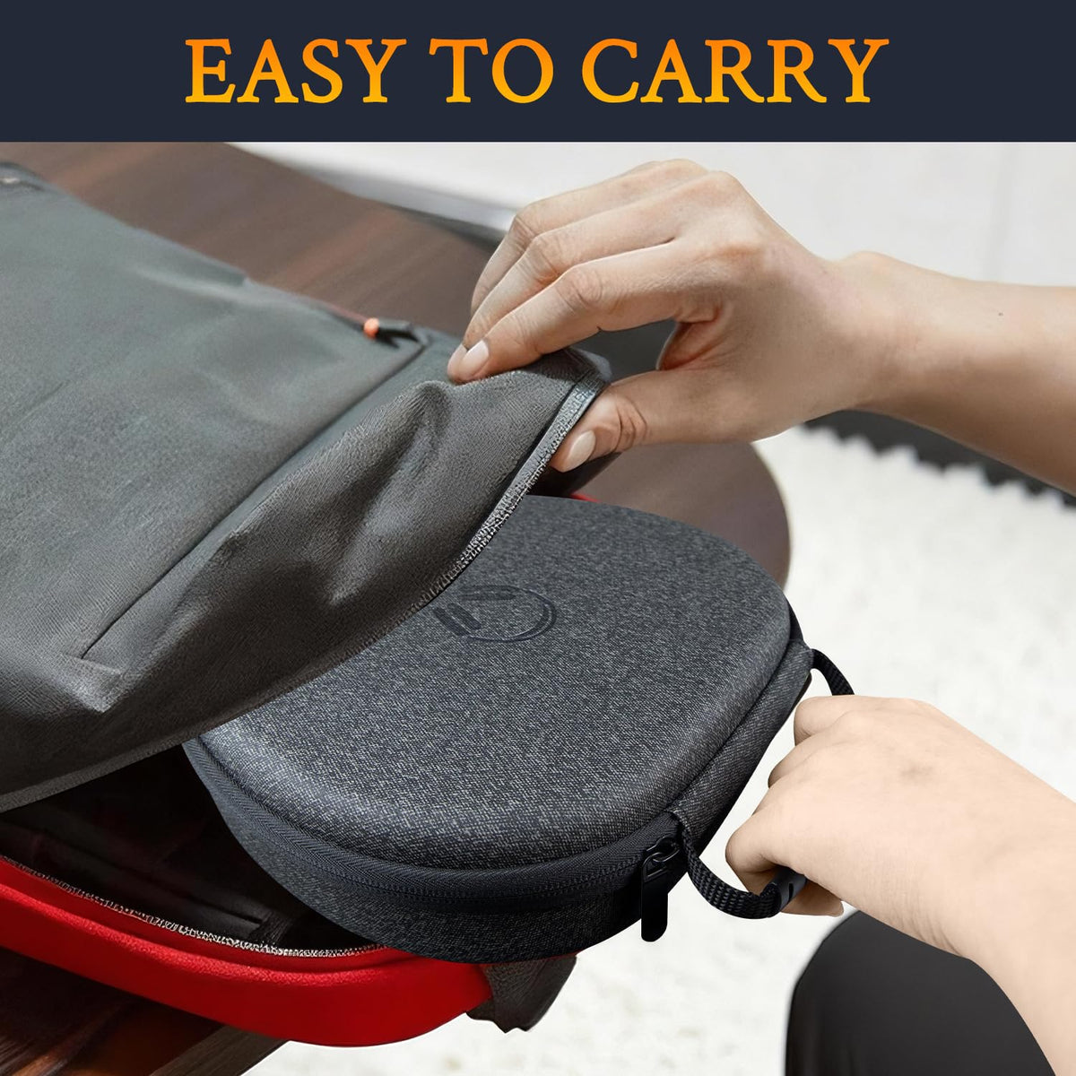 SOULWIT Space Gray carrying case with magnet closure for on-the-go use
