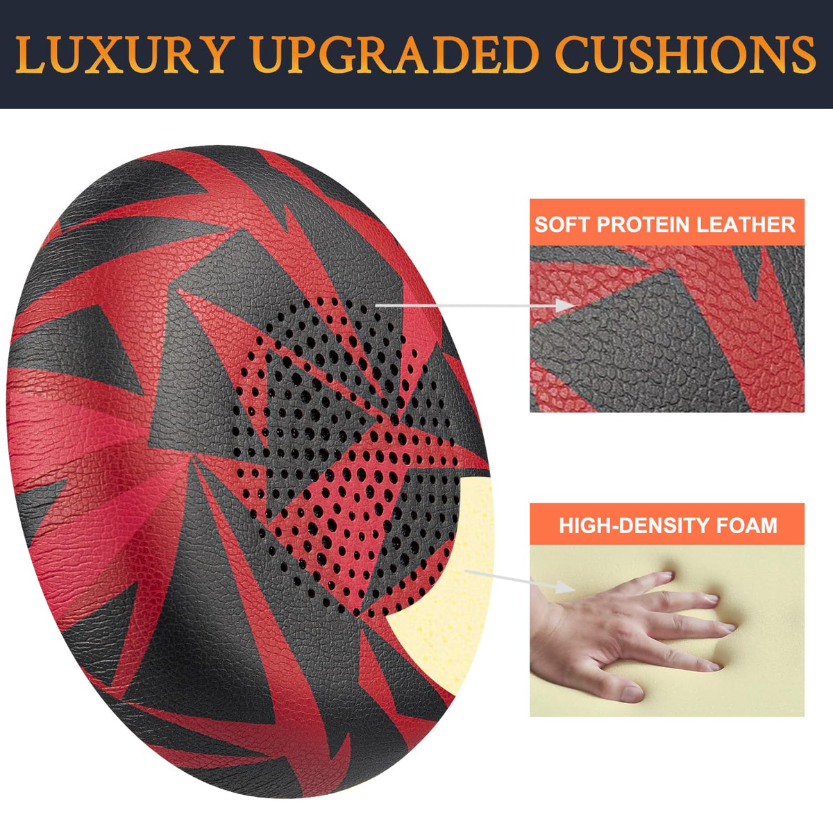 SOULWIT thick foam cushions improve comfort and sound isolation.