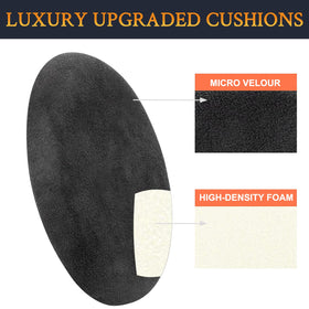 Dense foam provides cushioned support and shape stability.