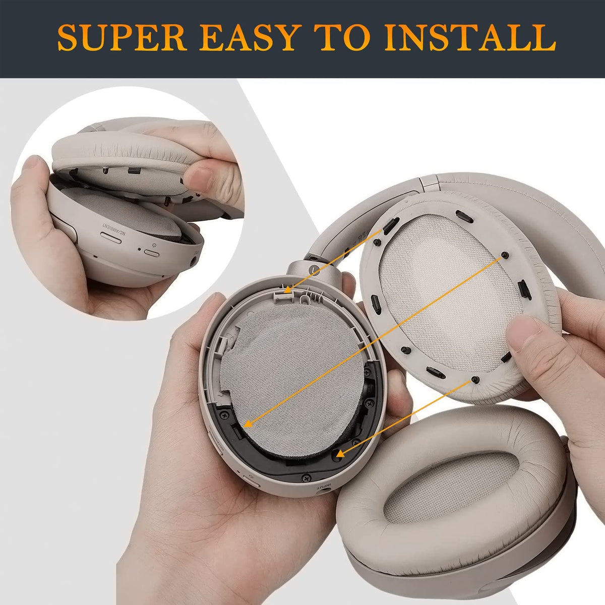 SOULWIT WH-1000XM3 earpad installation kit enables quick replacement