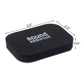 Sound Addicted side profile under soundbar stabilizes and prevents slipping