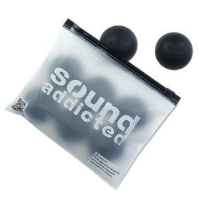 Sound Addicted Subble installed under a monitor demonstrating reduced cabinet vibration