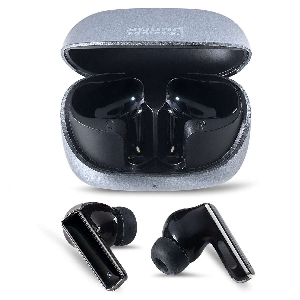 Compact design and ergonomic fit for extended all-day comfort.
