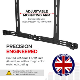 Sound Bass Arc Mount 2.5mm steel construction with powder-coated finish.