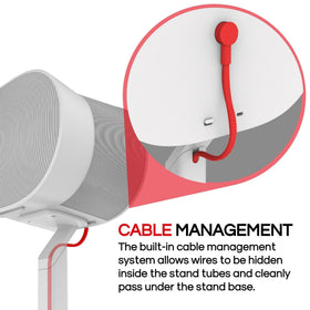 Sound Bass ERA300 cable management keeps wires hidden for a tidy setup