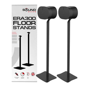 Sound Bass ERA300 floor stand front view demonstrates height for optimal listening.