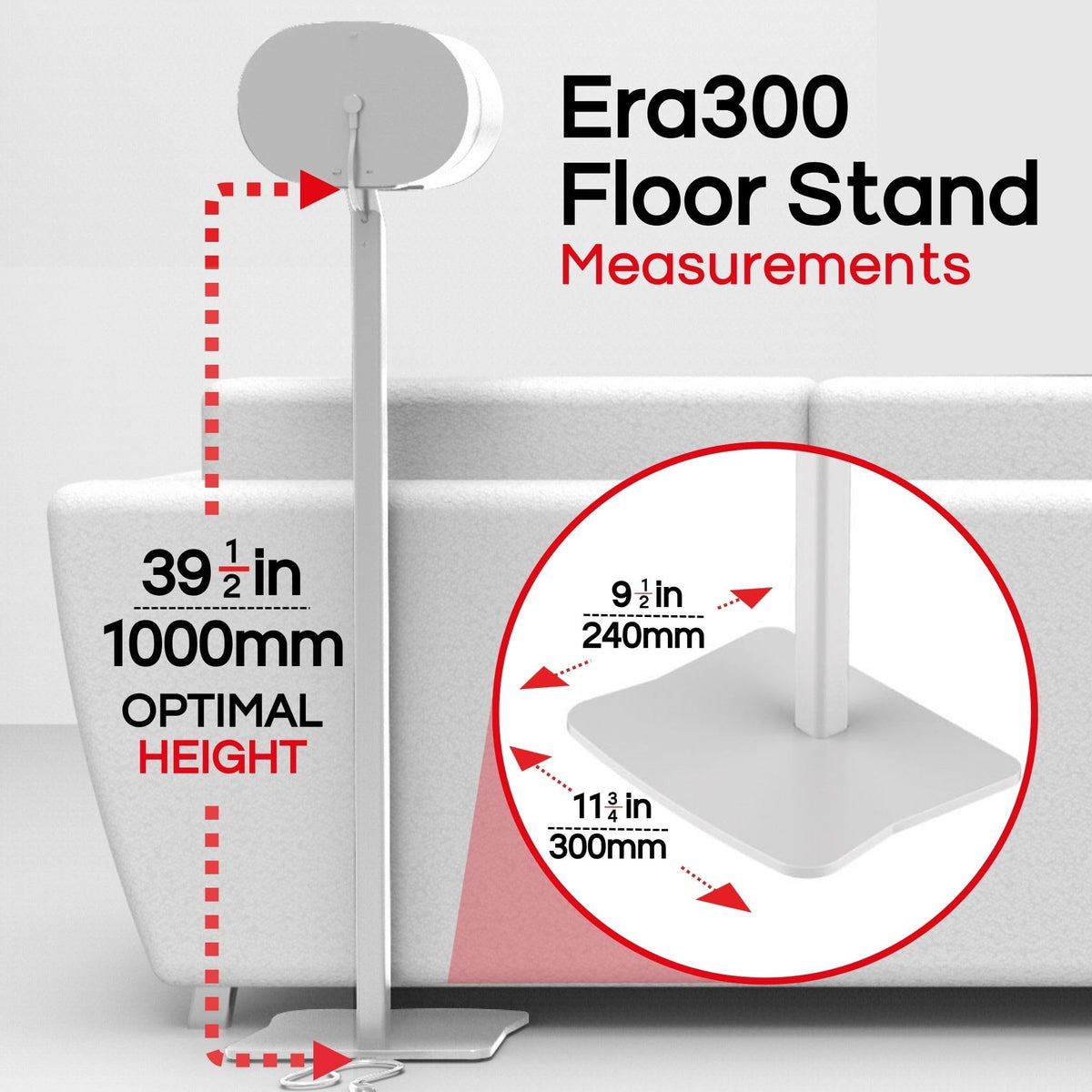 Sound Bass ERA300 pair floor stands ready for quick installation