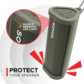 Sound Bass Roam2 case with Bluetooth button enables quick mid-journey control
