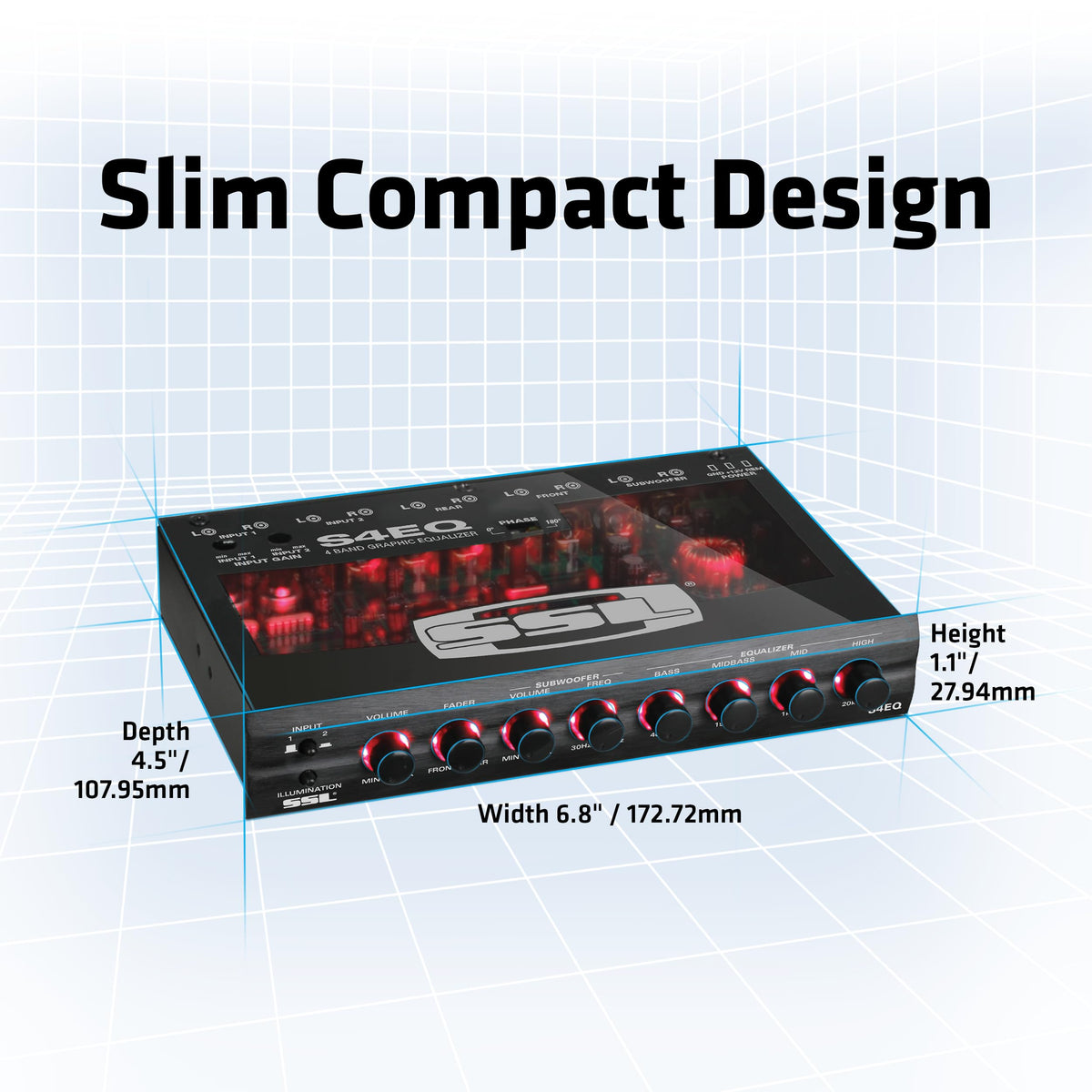 Sound Storm Laboratories installed under dash demonstrating compact fit and user accessibility