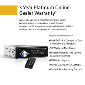 Sound Storm SDC26B USB port and AUX input for flexible music sources