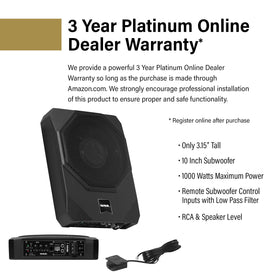 Sound Storm US10K dual 4ohm voice coils enable flexible amp pairing and strong bass