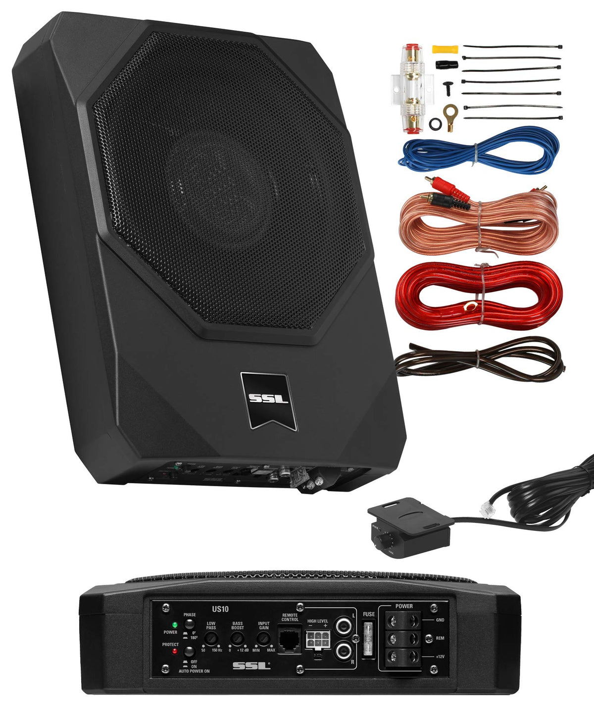 Sound Storm US10K under seat subwoofer for compact, room-saving bass in small cars