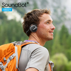 Soundbot SB221 folded frame illustrating compact portability benefit