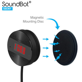 SoundBot SB361 magnetic disc placement for optimal microphone reception
