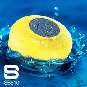 SoundBot SB510 built-in mic supports hands-free calls in shower or kitchen.